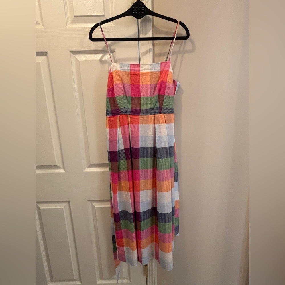 Kate Spade Plaid Midi Dress Size M